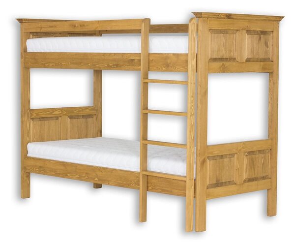 Massive home | Dřevěná dětská patrová postel Corona BED07_3 světlý vosk