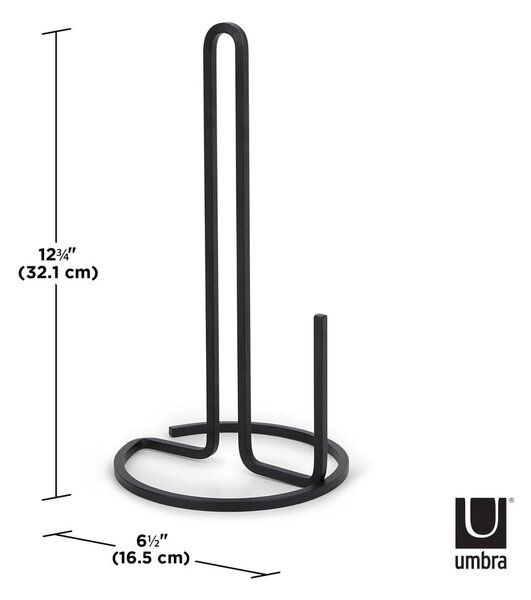 Černý ocelový držák na kuchyňské utěrky ø 17 cm Squire – Umbra