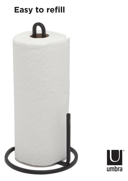 Černý ocelový držák na kuchyňské utěrky ø 17 cm Squire – Umbra