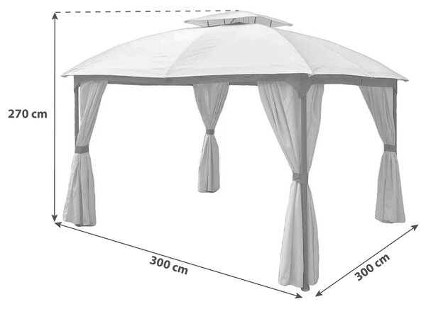 ZAHRADNÍ ALTÁN velikost: 360/270/300 cm Gardenson - Online Only zastínění, Online Only