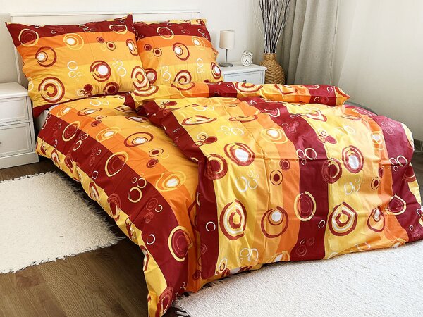 Bavlněné povlečení Bublina vínová Zapínání: knoflík, Velikost polštáře: 70x90, Velikost přikrývky: 140x200