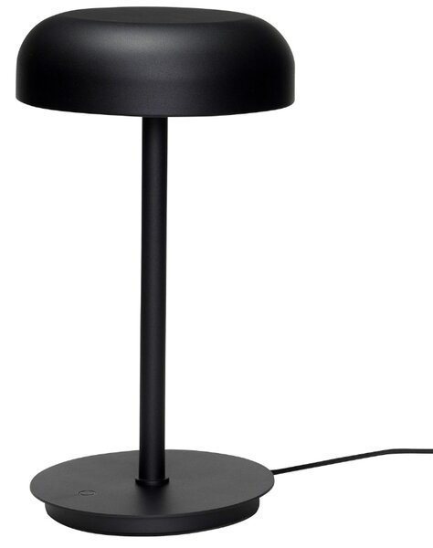 Černá kovová stolní LED lampa Hübsch Velo 20 cm