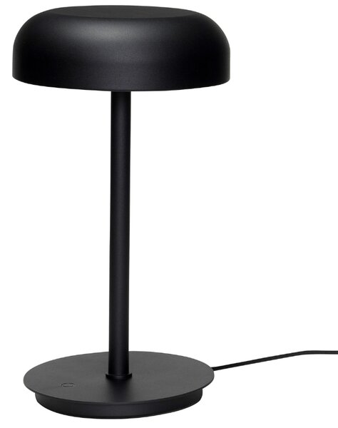 Černá kovová stolní LED lampa Hübsch Velo
