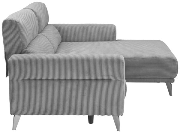 ROHOVÁ SEDAČKA, textil, světle šedá Livetastic - Sedací soupravy, Online Only