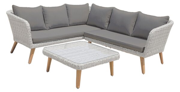 TERASOVÁ SEDACÍ SOUPRAVA plast, dřevo, kov, sklo Gardenson - Online Only zahradní nábytek, Online Only