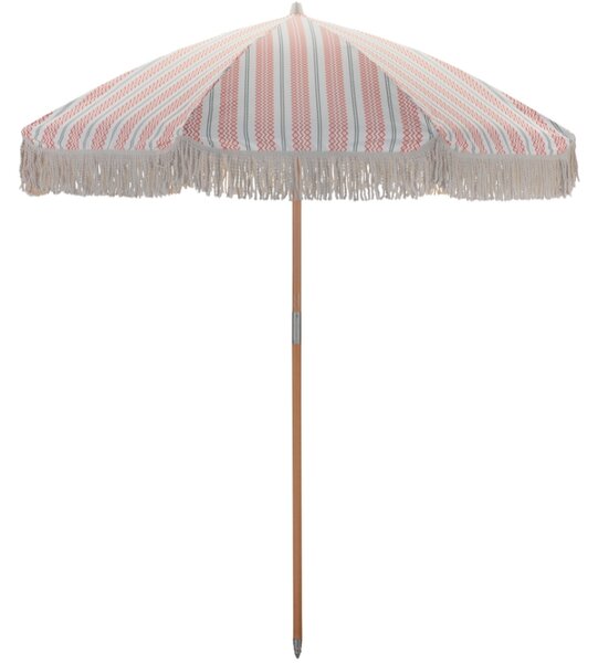 House Doctor Bílý slunečník Umbra s geometrickým vzorem 190 cm