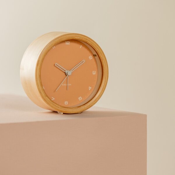 -25 % Dny MOMENTI– Present time Oranžový dřevěný budík Mitis