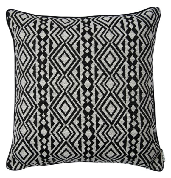 BOHOLOGY Černo-béžový venkovní povlak na polštář Aztec 45 x 45 cm