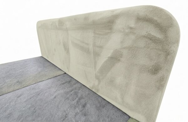 Čalouněná postel boxspring FORENA 90x200 cm krémová Matrace: Matrace Bonell pružinová