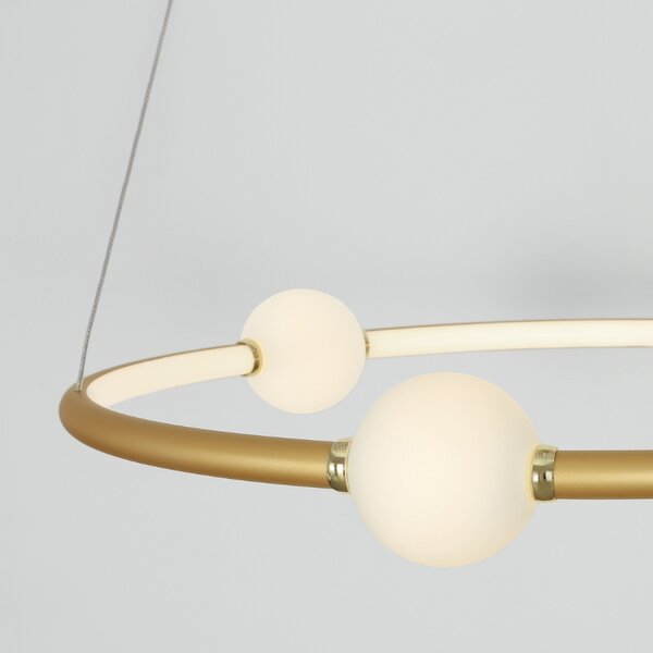 Zlaté závěsné LED světlo Nova Luce Celia 64 cm