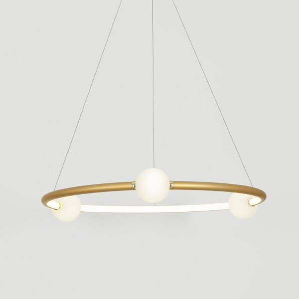 Zlaté závěsné LED světlo Nova Luce Celia 64 cm