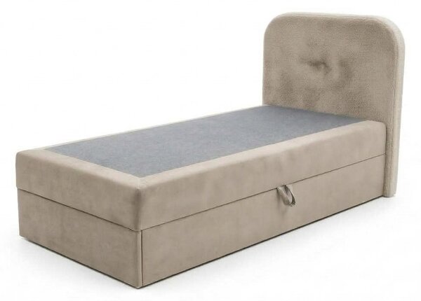 Čalouněná postel boxspring FORENA 90x200 cm béžová Matrace: Matrace Bonell pružinová