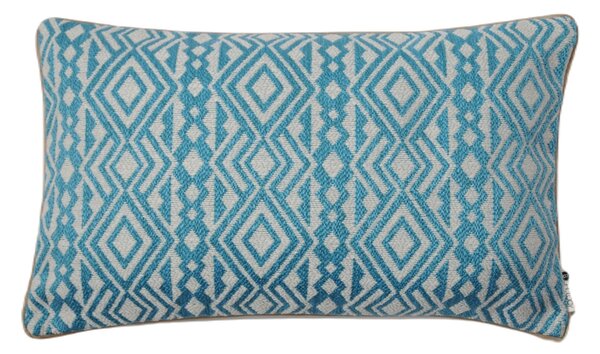 BOHOLOGY Modro-béžový venkovní povlak na polštář Aztec 30 x 50 cm