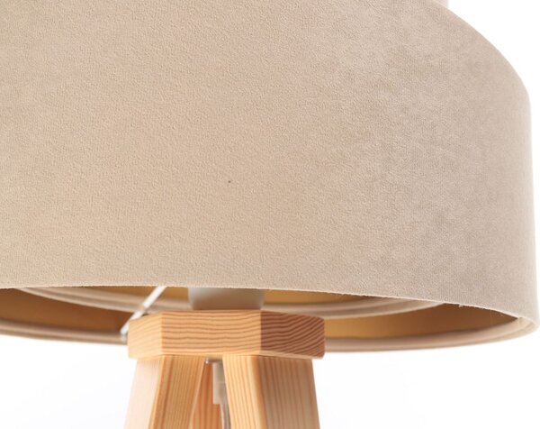BPS Koncept Galaxy stolní lampa 1x60 W zlatá-dřevo-béžová 060S-029
