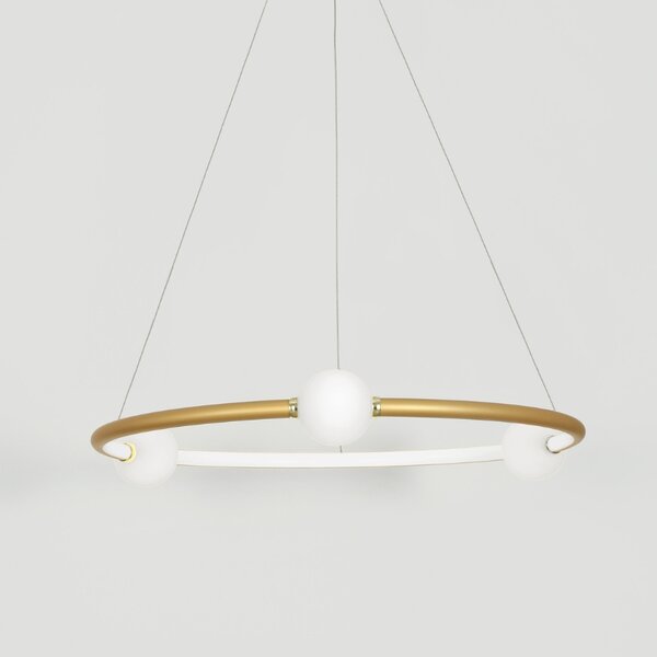 Zlaté závěsné LED světlo Nova Luce Celia 64 cm