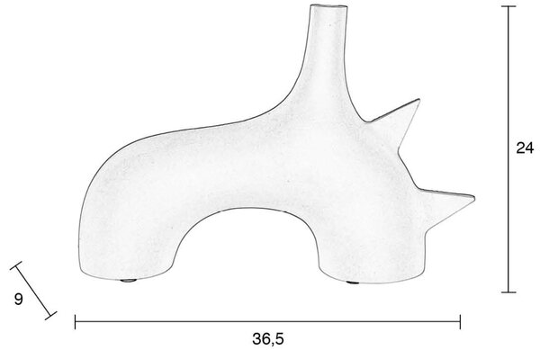 Béžová hliníková váza ZUIVER STING 24 cm