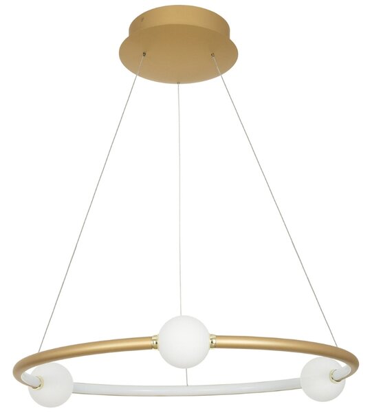 Zlaté závěsné LED světlo Nova Luce Celia 64 cm
