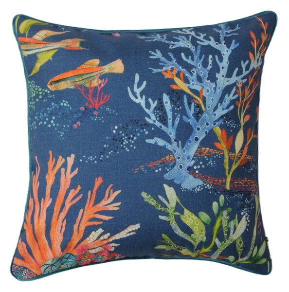BOHOLOGY Modrý venkovní povlak na polštář Marine 45 x 45 cm