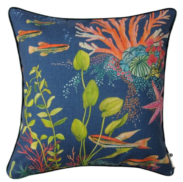 BOHOLOGY Modrý venkovní povlak na polštář Marine 45 x 45 cm