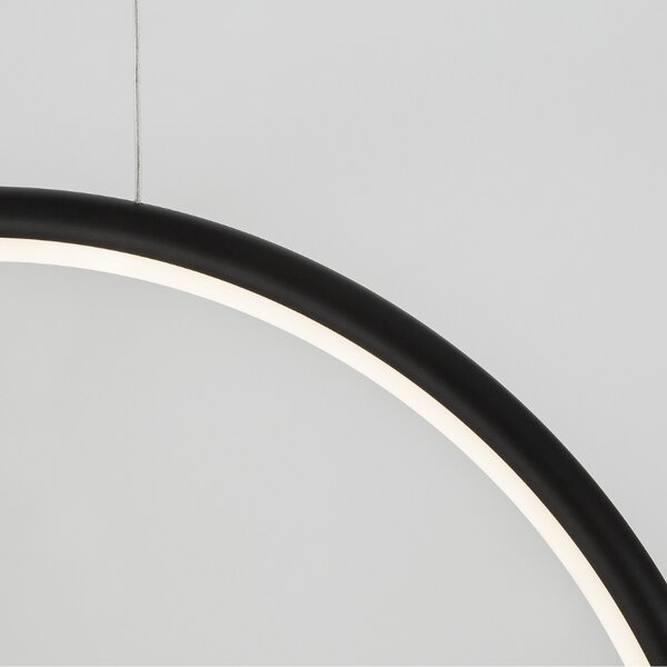 Černé závěsné LED světlo Nova Luce Celia 43 cm