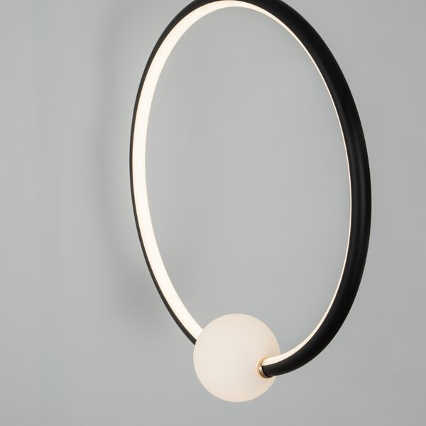 Černé závěsné LED světlo Nova Luce Celia 43 cm
