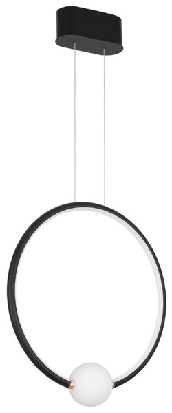Černé závěsné LED světlo Nova Luce Celia 43 cm