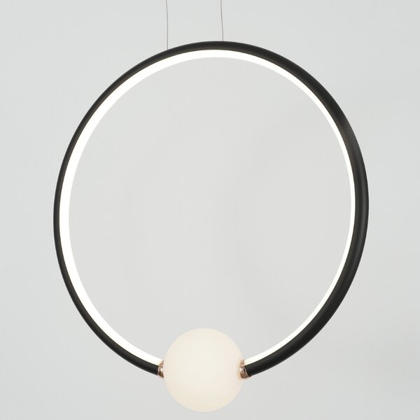 Černé závěsné LED světlo Nova Luce Celia 43 cm