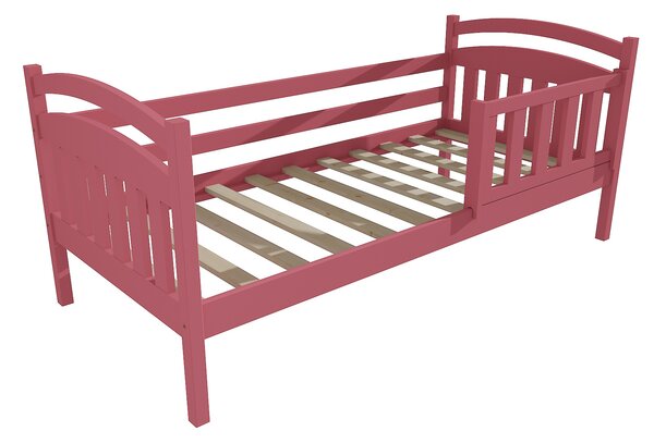 Vomaks Dětská postel DP 001 se zábranou Rozměr: 90 x 190 cm, Povrchová úprava: netransparentní barva růžová