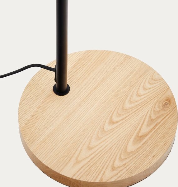 Černá kovová stojací lampa Kave Home Catlar 150 cm