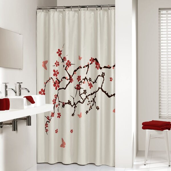 Sealskin Blossom sprchový závěs 200x180 cm bílá-vícebarevná 233451359