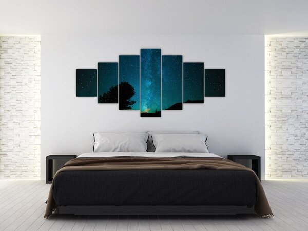 Obraz noční oblohy s hvězdami (210x100 cm)
