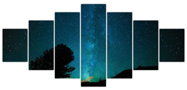 Obraz noční oblohy s hvězdami (210x100 cm)