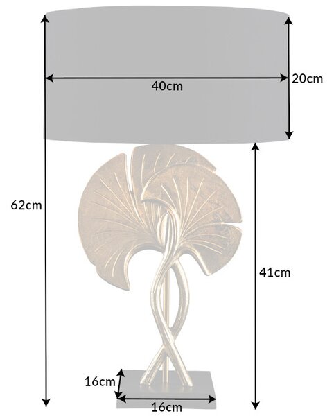 Designová stolní lampa Rashid 62 cm černo-zlatá