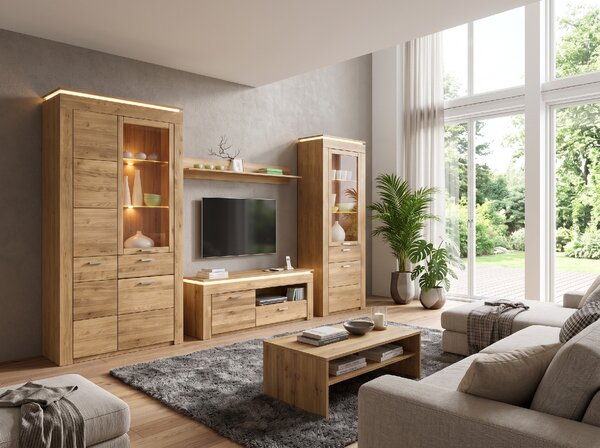 Obývací stěna 370 cm divoký DUB - LYON