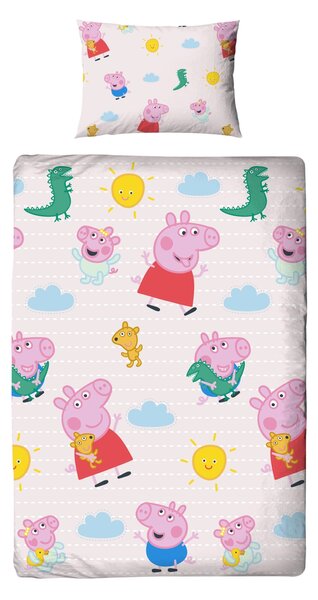 Dětské ložní povlečení, 140 x 200 cm, 70 x 90 cm (Prasátko Peppa) (100406244002)