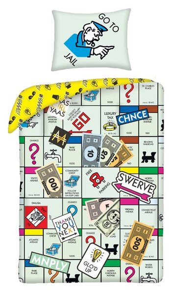 Halantex Povlečení Monopoly MON1104 140x200/70x90 cm
