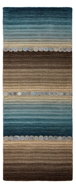 ORIENTÁLNÍ KOBEREC, 80/300 cm modrá, šedá Cazaris - Orientální koberce