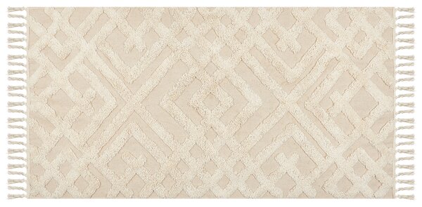Bavlněný koberec 80 x 150 cm béžový ARDAHAN