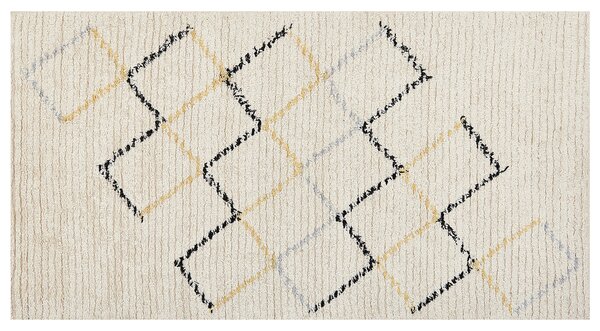 Bavlněný koberec 80 x 150 cm béžový TEZPUR