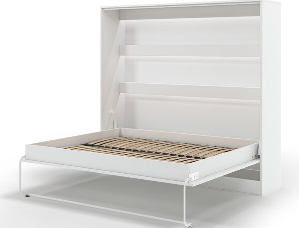 Eltap Sklápěcí postel Devesto 160 horizontální s LED osvětlením, bílá