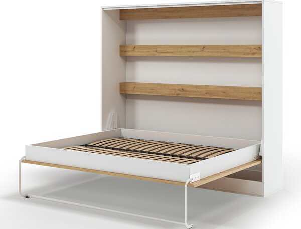 Eltap Sklápěcí postel Devesto 160 horizontální, bílá/dub artisan