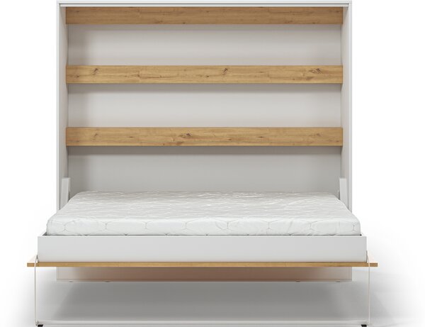 Eltap Sklápěcí postel Devesto 160 horizontální, bílá/dub artisan