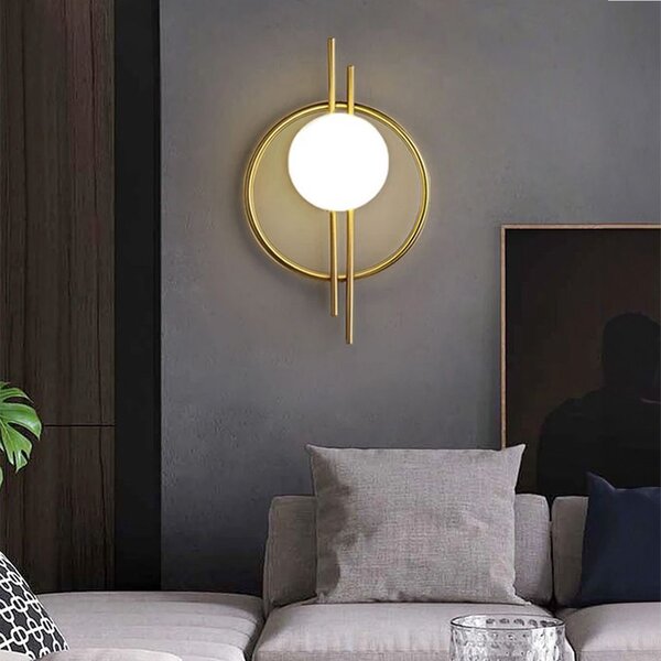 Toolight Toolight, LED nástěnné svítidlo 50cm APP1390-CW, zlatá, OSW-05052