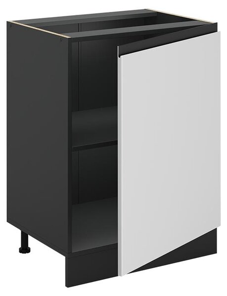 Spodní skříňka kuchyňské linky Vicco R-Line Bílá/Antracit 60 cm s 1 dveřmi pracovná doska Mramor, Model 72049