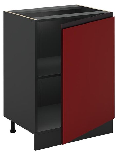 Spodní skříňka kuchyňské linky Vicco R-Line Červená/Antracit 60 cm s 1 dveřmi pracovná doska Mramor, Model 72045
