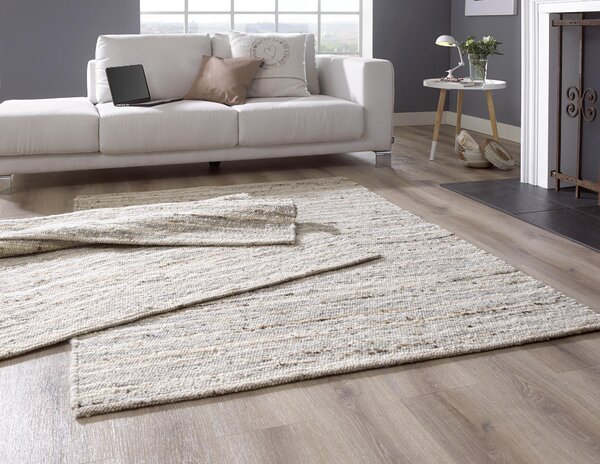 RUČNĚ TKANÝ KOBEREC, 70/130 cm, přírodní barvy Linea Natura - Vlněné koberce
