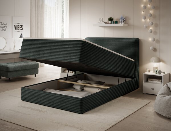 Eltap Kontinentální postel Alamito s úložným prostorem Materiál a barva potahu: Modullo 04 - šedá, Rozměr: 120x200