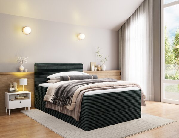 Eltap Kontinentální postel Alamito s úložným prostorem Materiál a barva potahu: Modullo 04 - šedá, Rozměr: 120x200