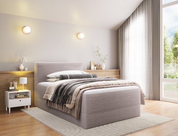 Eltap Kontinentální postel Alamito s úložným prostorem Materiál a barva potahu: Modullo 04 - šedá, Rozměr: 120x200