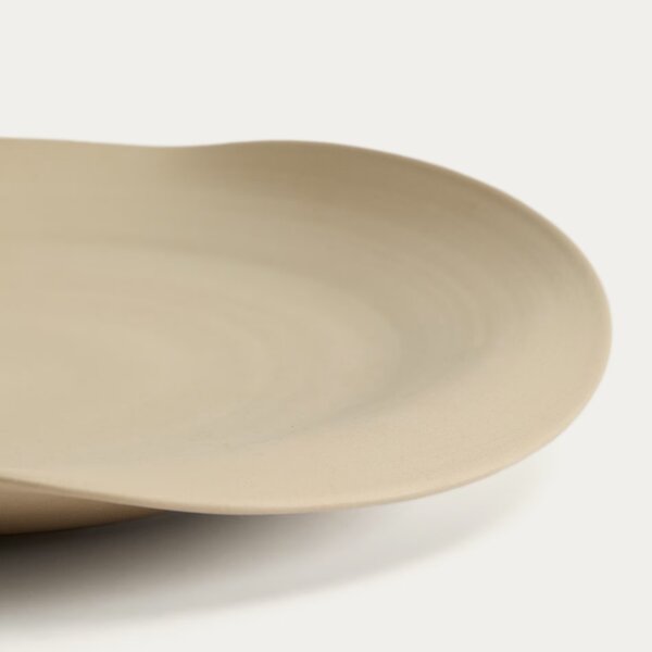 Kave Home Béžová keramická dekorativní mísa Ebenor Ø 30 cm